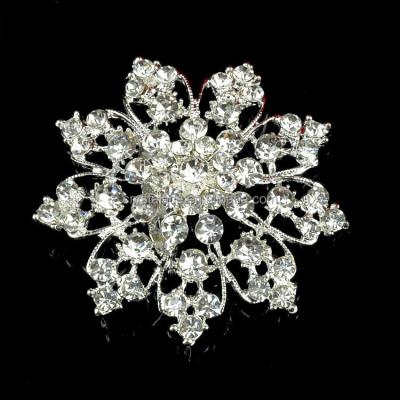 China Wholesale ALLOY Classic Crystal Rhinestone Rhinestone Brooch Pins, CAE IN CRYSTAL Vintage Snowflake Rhinestone Rhinestone Brooch Pins for sale