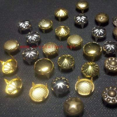 China Decorative Pointback Metal Claw Rivets, Metal Claw Studs For Leather Handbag for sale