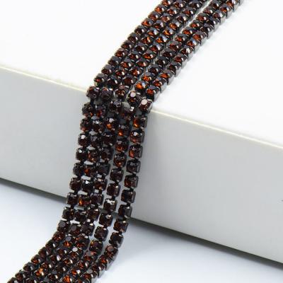 China 2021 New Fashion Pointback 2021 Gray Color Rhinestone Chain Fast Delivery Factory for sale