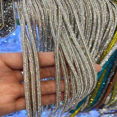 China Crystal Rope 6 Rows 8 Rows 10 Rows Crystal Rope Setting, Rhinestone Rhinestone Crystal Rope for sale