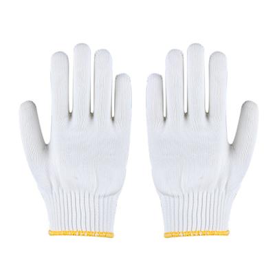 China Knitting Gloves 600g Safety Hand Gloves Soft White Cotton Workers Warm Anti-skid China Organic Cotton Protective Gloves for sale