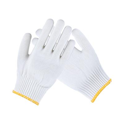 China Top quality low price sale and breathable 800g warm pure white fiber knitted labor safe gloves anti-slip for sale