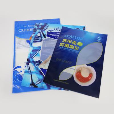 China Recyclable Custom Printed Dry Food Package Resealable 3 Sides Seal Frozen Food Packaging Nylon Plastic Vacuum Bags For Small Business for sale