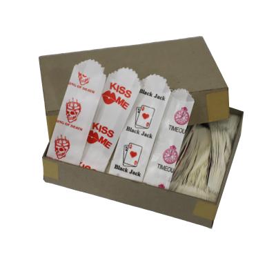 China Low MOQ small paper packaging pouch vellum stamp sticker baggies biodegradable colorful mini wax bags for sale