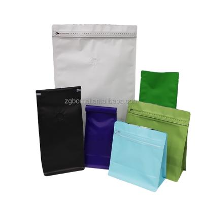 China Custom Logo Food1 Coffee Beans Plastic Zipper Bag Self Seal Coffee Pouch With Air Valve Eco 250g Ziplock Foil Mylar Bags for sale