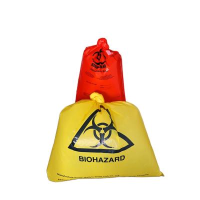 China Disposable Factory Direct Infectious Medical Waste Biohazard Bags HDPE Autoclave Red Plastic Disposable Biohazard Waste Bag for sale