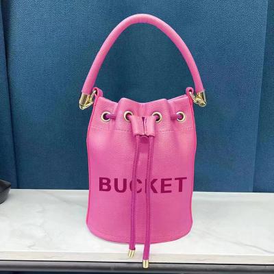 China 2023 Brand Designer Fashion Bucket Purse Shopping Shoulder Purse And Lady Luxury PU Leather Bucket Bag Small Handbags For Women for sale