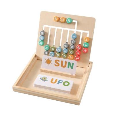 China Eco-friendly Material Wooden Alphabet Board Montessori Toys Preschool Early Learning Educational Toys For Kids Toddlers for sale