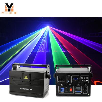 China Pro Galvanometer Laser Light FB3 FB4 ILDA RGB Disco DJ Laser Beam Stage Lights For Stage Club 3000mw 3w 30kpps for sale