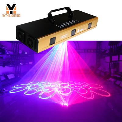 China 3W RGB Stage Light DMX 3 Animation Laser Stage Dance Head Lighting For DJ Disco Nightclub for sale