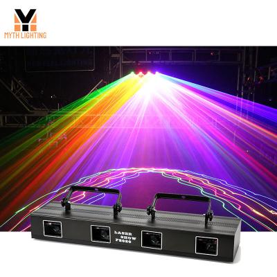 China Cheap Stage Price Disco Stage Lighting 4 Heads RGB Full Color Laser Light For Stage DJ Bar for sale