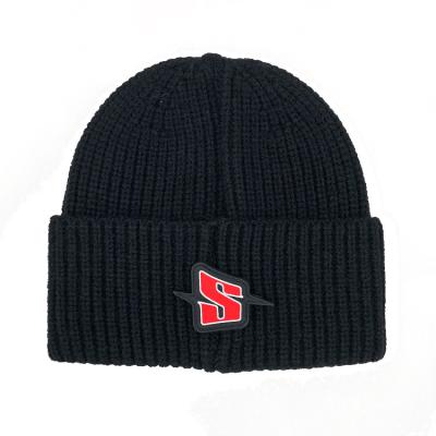 China COMMON Wholesale Best Sell Hats Custom Logo Winter Warm Hats Multi Color Unisex Knitted Acrylic Beanie for sale