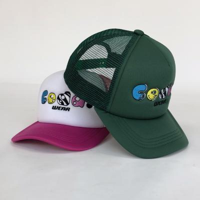 China COMMON Manufacturer High Quality Customized 3D Embroidered Custom Trucker Hat OEM Own Logo Mesh Embroidery Foam Trucker Hat for sale