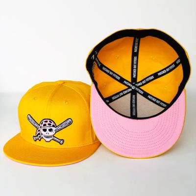 China Fashion COMMON Wholesale Panel Men Flat Brim Hat 3d Polyester 6 Or 2d Embroidery Logo Fitted Snapback Hats for sale