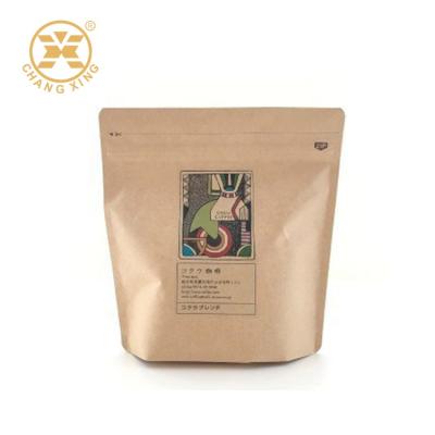 China Moisture Proof Resealable Zipper Stand Up Plastic Pouch Coffee Bean Wrapping Paper Herbal Tea Packaging Bag Eco Friendly for sale