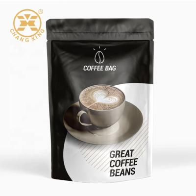 China China 250g Matt Finish Black Ziplock Roasted Barrier Coffee Bag Pouches Soft Packaging Supplier for sale