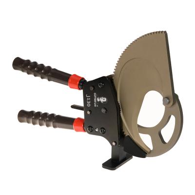 China Alloy Steel Cutter-Liu J130 XLPE Cable Cutter Ratchet Mechanism Heavy Duty Cable Shear for sale