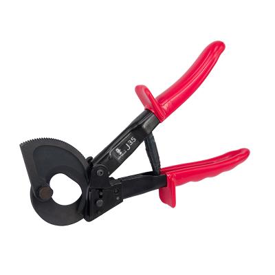 China Hot Selling Simple Alloy Steel Cutter-Liu J35 Ratchet Cable Cutter Manual Tools for sale