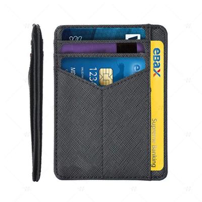 China Genuine Cowhide Anti-theft Credit Card Wallet Black RFID Men Magnet Leather Slim Case For iPhone 12 for sale