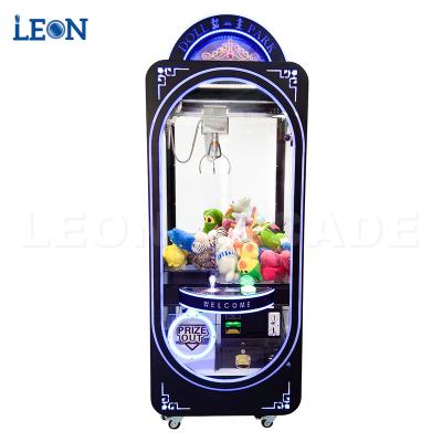 China Wholesale Transparent Glass Claw Machine Toy Doll Metal Factory Metal Claw Crane Crane Machine For Play Center Crane Machine for sale