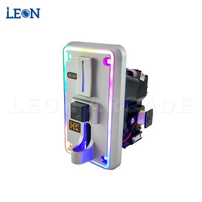 China Smart Entry LED Coin Acceptor Electronic Claw Machine Side Arcade Coin Acceptor With Light Coinslot Multi Coin Selector for sale