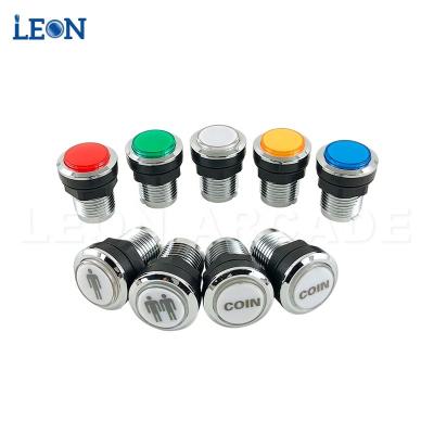 China Zero delay 100 pcs 5/12V switch arcade button chrome plated led 1p coin arcade kit forretro arcade machine stick sanwa button diy kit 2p for sale