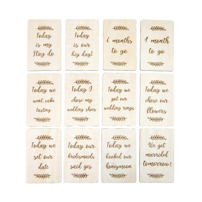 China Europe Celebrating Love Wedding And Anniversary Cards Rate Wooden Pack Milestone Discs To Wedding Countdown for sale