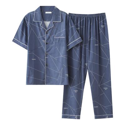 China Wholesale Breathable Silk Pajamas Set 2021 Hot Sale Designer Sleepwear Mens Pajamas for sale