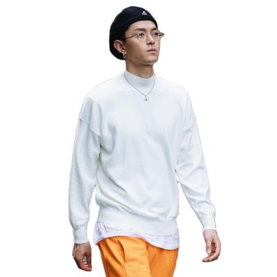 China High Quality Mens Cotton Loose Plain Empty Pullover Sweater Anti-Shrink for sale