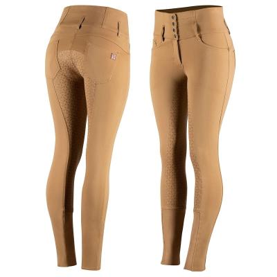 China Quick Dry Women's Riding Pants Full Seat Breeches Tights Horse Jodhpurs Silicone Grip Equestrian Pockets for sale