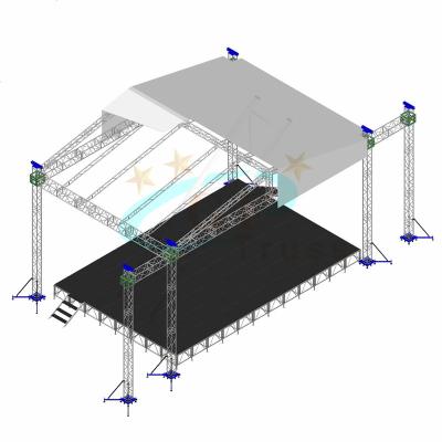 China Outdoor Events Concert Stage Truss Roof System With Truss Lifting System for sale