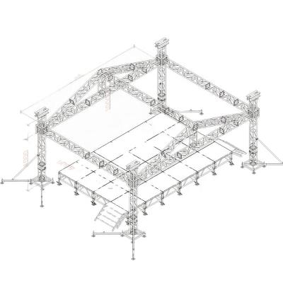 China Events Customized Aluminum Outdoor Wedding Spigot Stage Truss Roof System Lighting Truss Display for sale