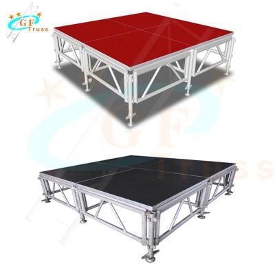 China Aluminum Alloy 6061-T6 Customized Color Adjustable Portable Stage Platform / Retractable Stage Platform for sale