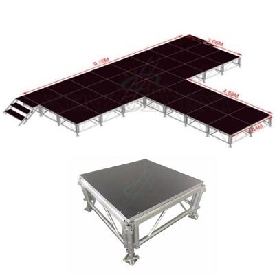 China Aluminum alloy 6061-T6 outdoor/indoor aluminum platform concert stage catwalk aluminum platform for dance for sale