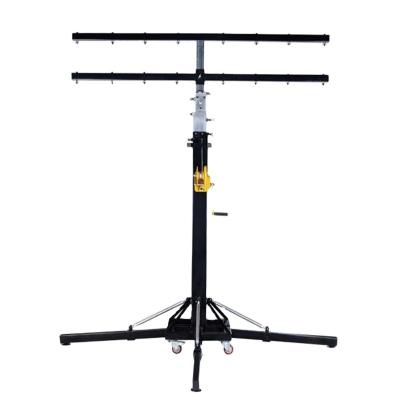 China Portable Movable Events Etc Truss Crank Lift Tower Heavy Duty Double Pole Stage 6M High lighting heavy duty stand for sale