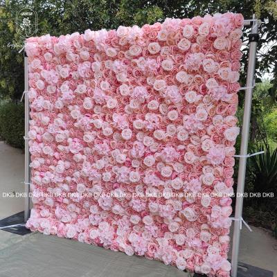 China DKB decoration flowers wall mall artificial silk flowers wall wedding decoration background flowers for sale