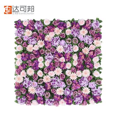 China Wedding Artificial Silk Flower Wall Panel Backdrop 40*60cm Silk Flower Wall Decoration for sale