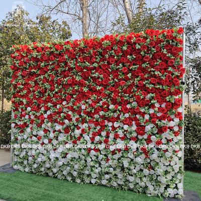 China Background DKB Decoration Flower Wall Wedding Decoration Flower Wall Panels Hot Selling High Quality High Quality Pink Wedding for sale