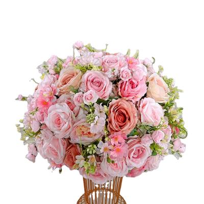 China Professional silk flower manufacturer rose flower ball for sale