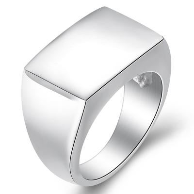 China Dropshipping Punk Custom Laser Engraved Made 316 Stainless Steel Ring For Men for sale