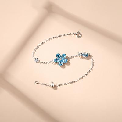 China Austrian High Quality Cute Crystal Flower Bee Bracelet Fashion Jewelry S925 Factory Price for sale