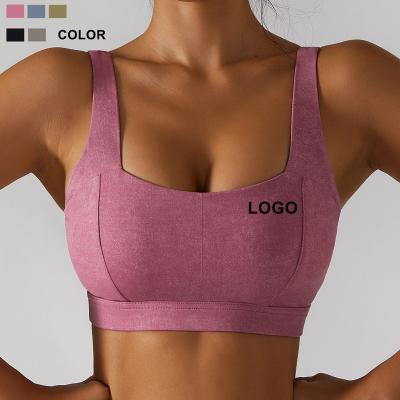 China RTS Lulu Yoga Bra High Impact U Back Breathable Shockproof Sports Bra Women Workout Wear Gym Workout Wear Gym Bra for sale