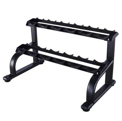 China Wholesale Indoor Universal Dumbbell Display Rack Gym Equipment M-030B Double Tier Dumbbell Rack for sale