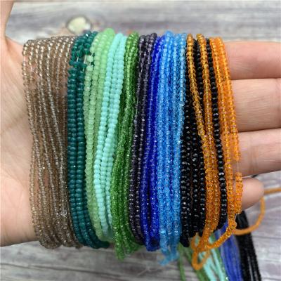 China Other 2x3mm Crystal Rondel Beads Faceted Glass Beads For Jewelry Making DIY Bracelet Necklace Female Jewelry for sale