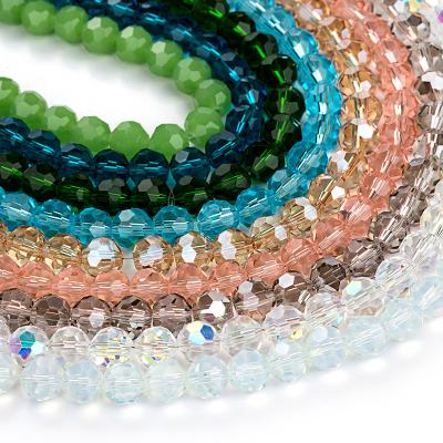 China Other Series Faceted Brilliant Colored 8mm Crystal Glass Beads For Jewelry Making Diy Bead Spacer Glass Beads for sale