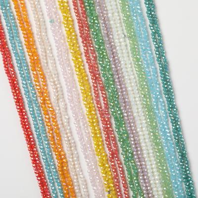 China Other 2X3mm Crystal Beads Multicolor Glass Beads for Jewelry Making Ring Necklace Making DIY Handmade Wholesale for sale