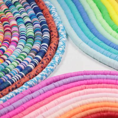 China Jewelry Preparing 45 Colors 330pcs 6mm Color Barrel Polymer Clay Beads Tube Spacer Beads For Jewelry Making DIY Handmade Bracelet Accessory for sale