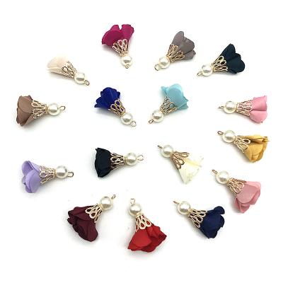 China FASHIONABLE 10pcs Pearl Flower Tassel Charm Pendant For Making Jewelry Accessories Jewelry Findings Jewelry Drops for sale