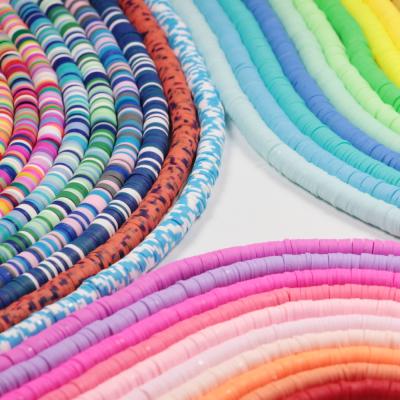 China 1 Strands 6mm Modern Colorful Rubber Polymer Clay Beads Spacer Beads For Jewelry Making Diy Accessories for sale