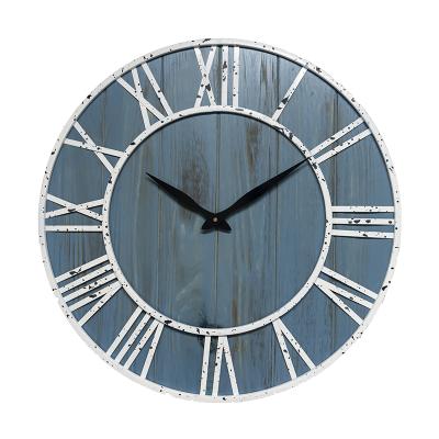 China Factory Wholesale 24-Inch Style Antique Silent Arabic Numerals Non-ticking Decorative Wall Clock For Home Decor for sale